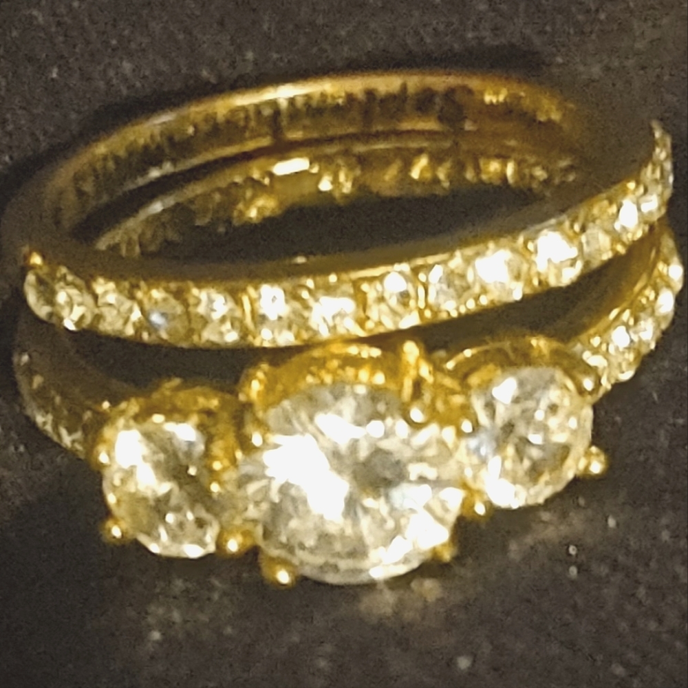14k yellow gold Engagement/wedding set